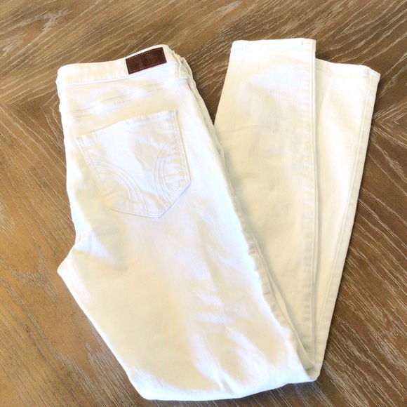 Hollister Juniors High Rise Super Skinny Stretch White Denim Jeans Size 9R - Picture 6 of 10